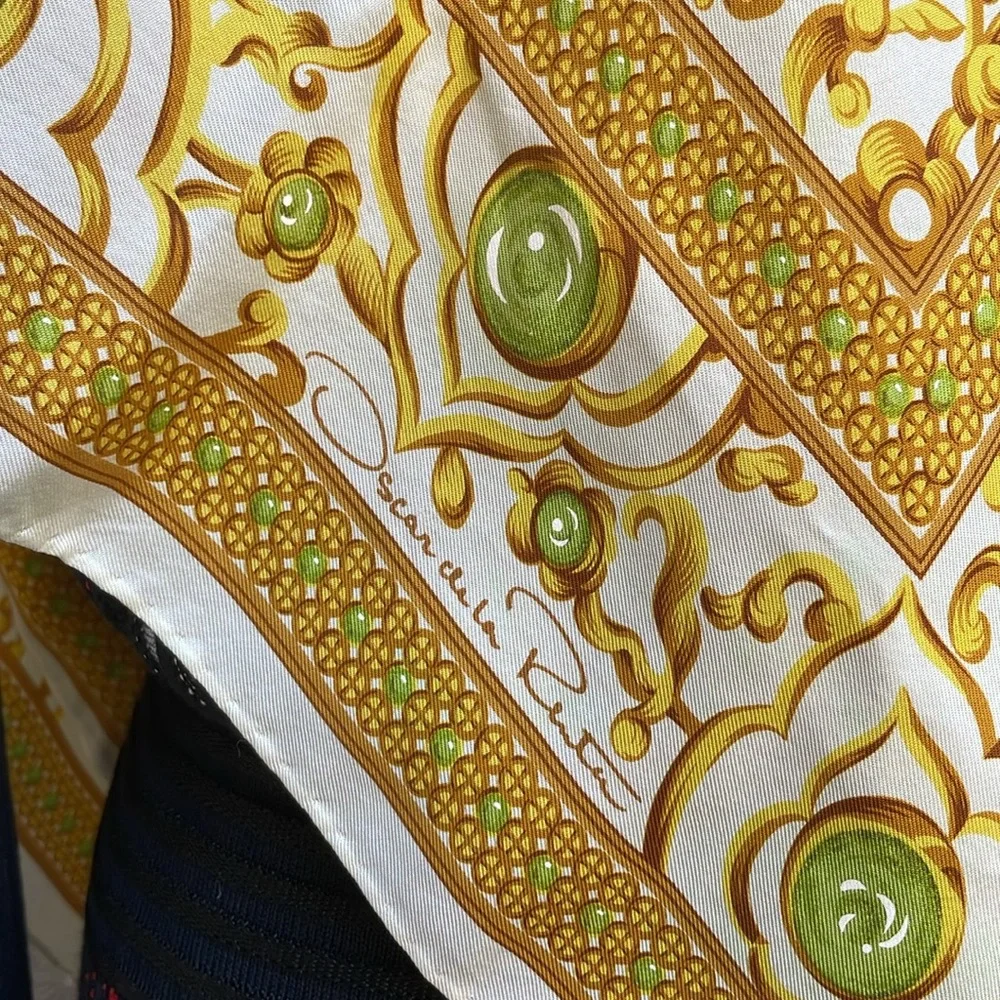 Vintage multicolored Oscar de la Renta silk scarf